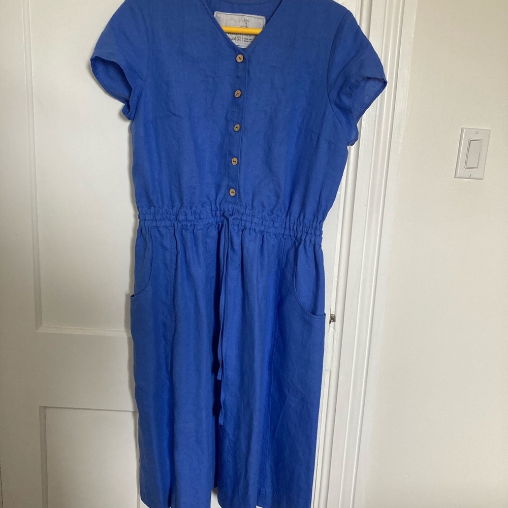 notPERFECTLINEN Blue Midi Dress